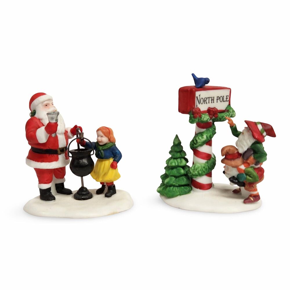 Dept 56 Heritage Village 2 Sets Trimming the North Pole 5808-1 Tis the Season